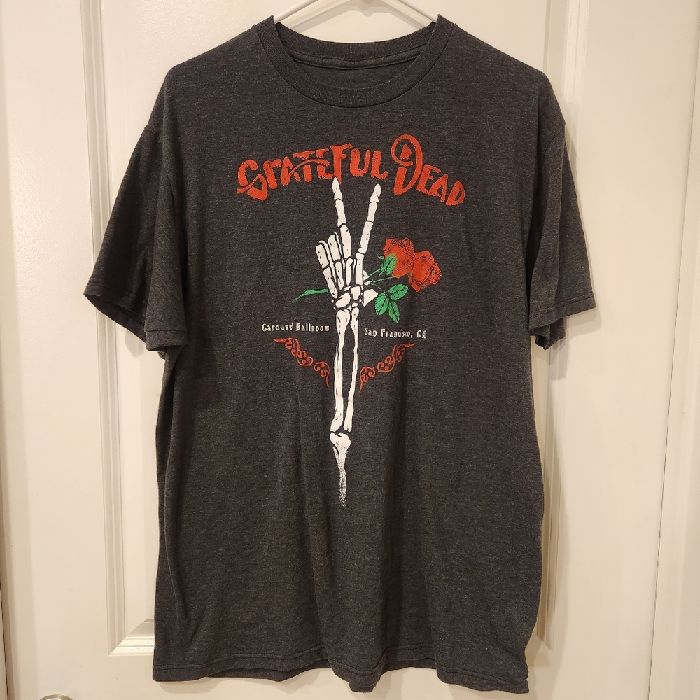 Ripple Junction Grateful Dead Men's Short Sleeve T-Shirt Skeleton & Roses